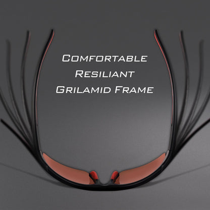 Cuivre Polarized Sport Sunglasses for Men and Women, Matte Blue Frame,Smoke Lens